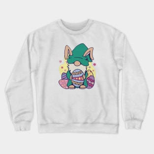 Easter Bunny Spring Gnome Easter Egg Hunting And Basket Gift Crewneck Sweatshirt